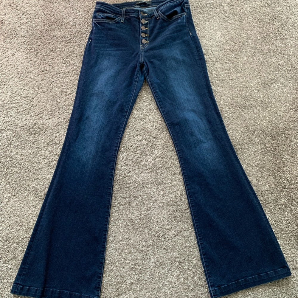 Women's Dark Blue Flare Jeans
